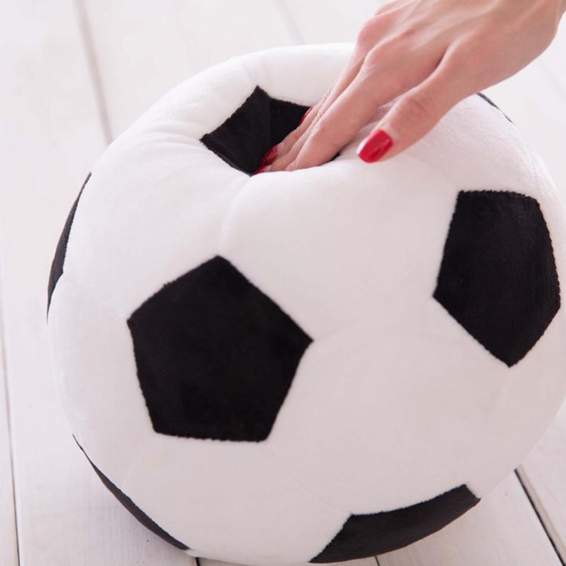 Realistic Soccer Plush Pillow Football Shape Stuffed Toy Cushion for Sports Enthusiasts, Soft Sofa Decoration