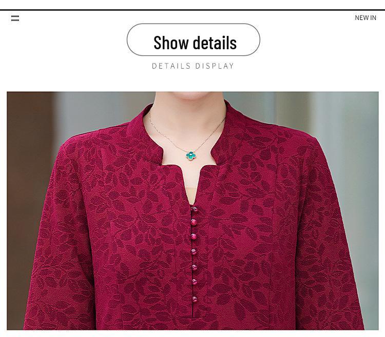 Mámino středně dlouhé plus size šaty s fleecovou podšívkou na jaro a podzim - Zeštíhlující střih pro dámy středního věku a starší