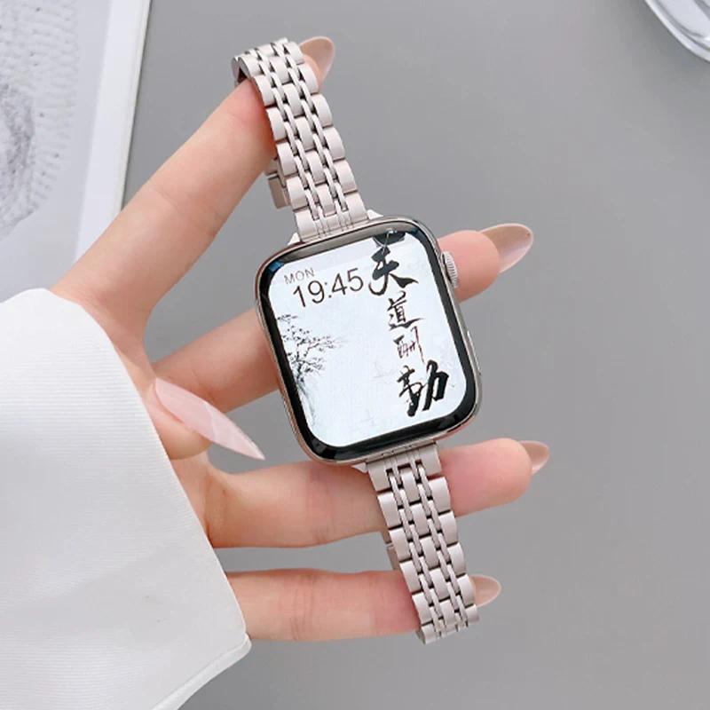 Stainless Steel Strap for Apple Watch  S11 S10 42mm 46mm 49mm 42 44 45mm 41mm Women Metal Bracelet IWatch 11 10 9 8 7 6 SE 5 4