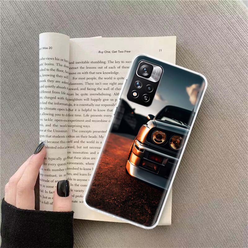Car for B- Bmwes-S E30 Phone Case For Redmi Note 13 12 Pro Plus 14 15 Pro 5G 11 11T 11E 11S 10 Pro 10S 9 9S Cover Cell Clear TPU