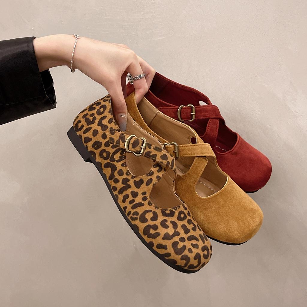 Single shoes 22 spring and autumn new gentle retro ballet fairy style soft flat bottom shallow mouth Mary Jane Doudou shoes