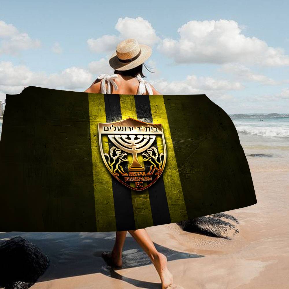 B-Beitar J-Jerusalem F-Fc Microfiber Printed Beach Towel Mountain Climbing Yoga Beach Swimming Running Absorbent Soft Towel