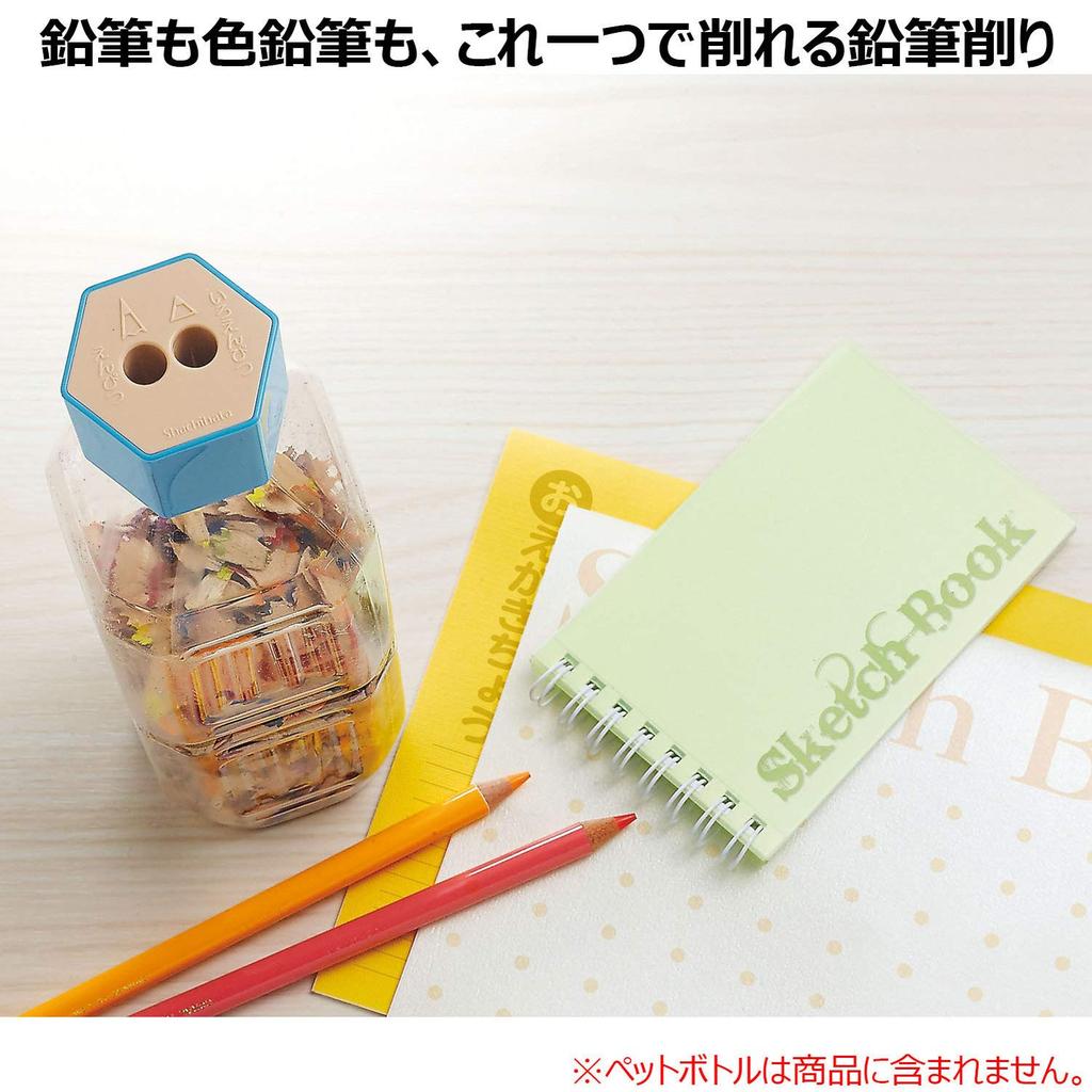 Shachihata Twin Pet Bottle Cap Pencil Sharpener Attachment ZKC-W2/H Pink