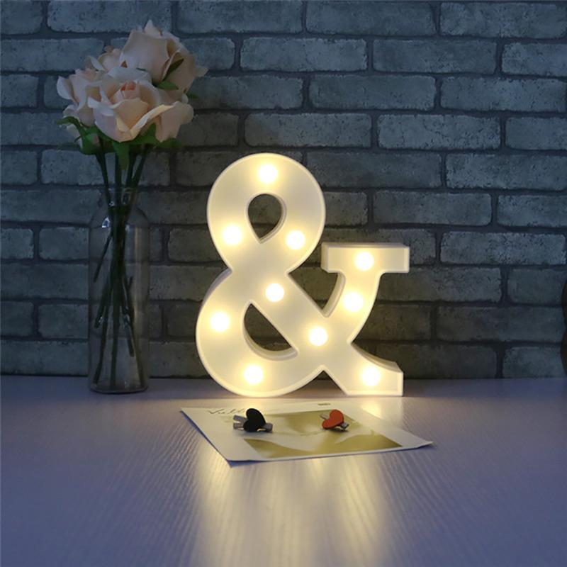 LED Marquee Letter Character Lights A - Z Alphabet Light Up Sign Decor