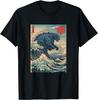 Kaiju Monster Japanese Style Art Great Wave Off Kanagawa T-Shirt S-4XL Unisex