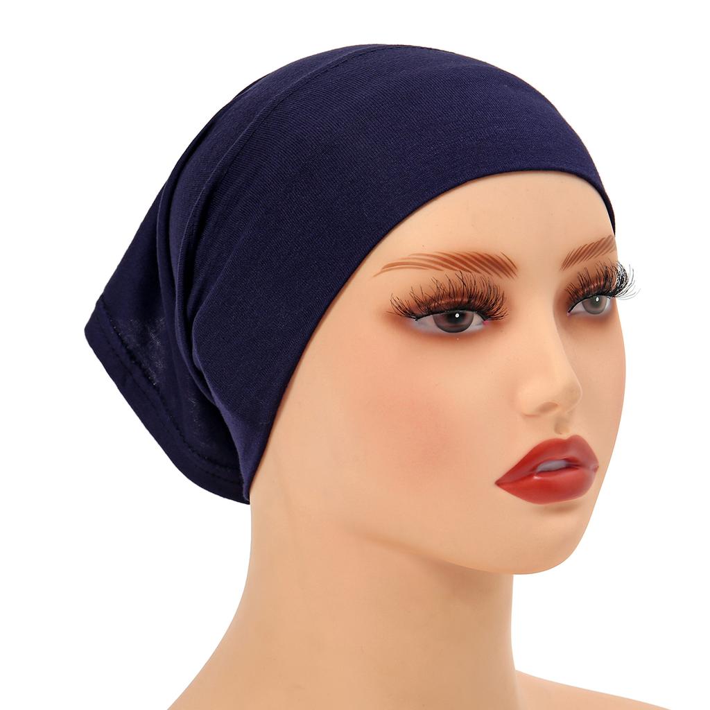 High Elastic Modal Cotton Jersey Hijab Cap Women Muslim Inner Caps Turban Bottom Hat Small Hat Underscarf Headscarves Headband
