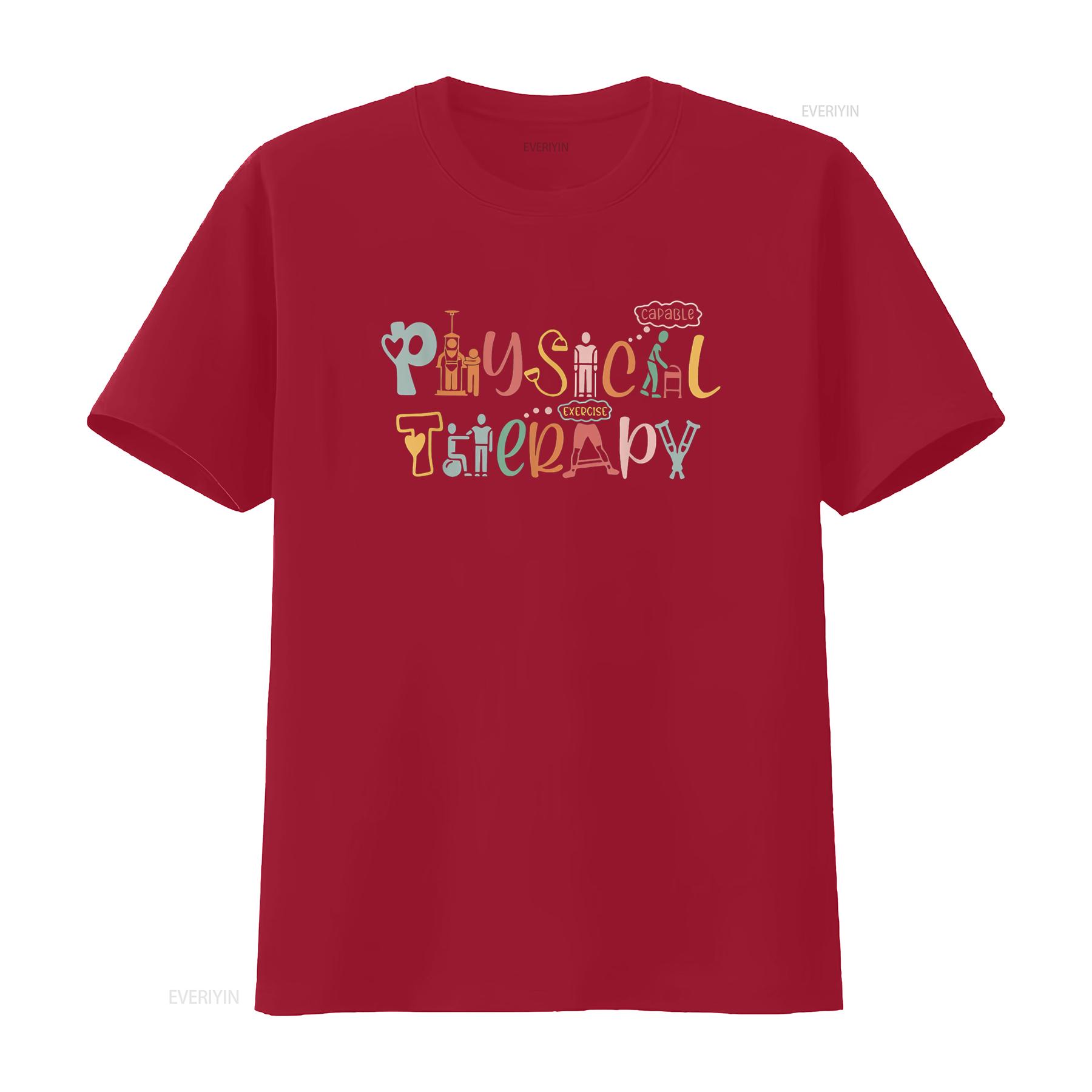 

Physical Therapy Funny Therapist PT Month T Shirt vintage Washed Top For Everyday Wear Versatile Slightly Breathable fashion S