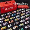 Alloy Pull-Back Ejection Car: Metal Tinplate Bouncing Racing Car with Color Box Packaging