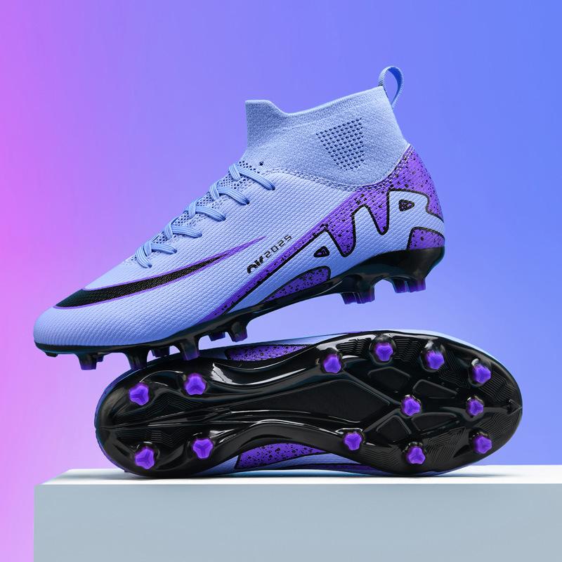 High-top Mandarin Duck Football Shoes Broken Nails Lawn Spikes Boys, Children, Youth and Students Training Sneakers