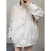 Windbreaker Jacket Female Korean Style Fashion Oversized Basic Zipper Jacket Female Street Harajuku Retro Jacket