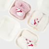 REDSSOCKSOO [Mini Burger Packaging] Soft Angora-feel Embroidery Point Socks Rssw113