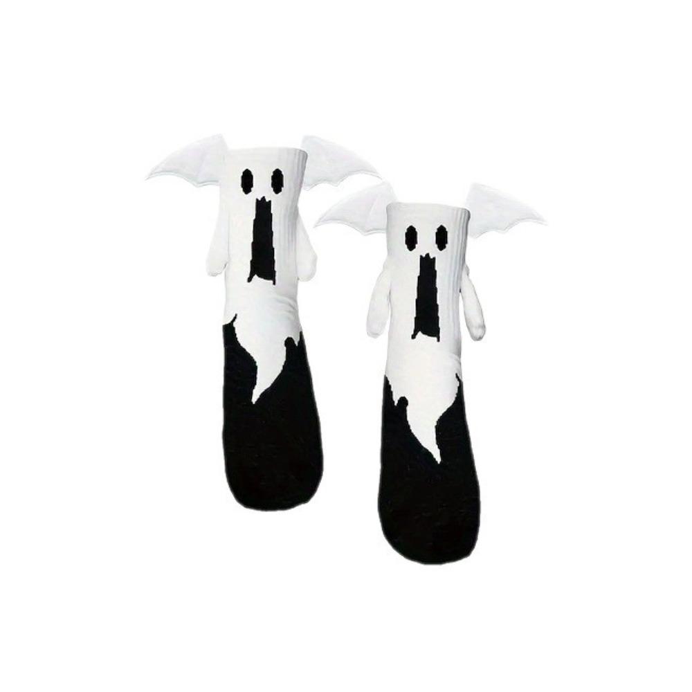 

Breathable Magnetic Socks Novelty Couple Socks Unique Halloween Socks Cosplay белый