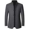 Men's Woolen Jacket, Men's Tunic, Stand-up Collar, Middle-aged Men's Autumn and Winter Models, Dad's Woolen Men's Jacket