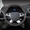 For Ford Transit Connect Grand Tourneo 13-20 Braid Non-slip Car Steering Wheel Cover DIY Black  Leather Car Interior