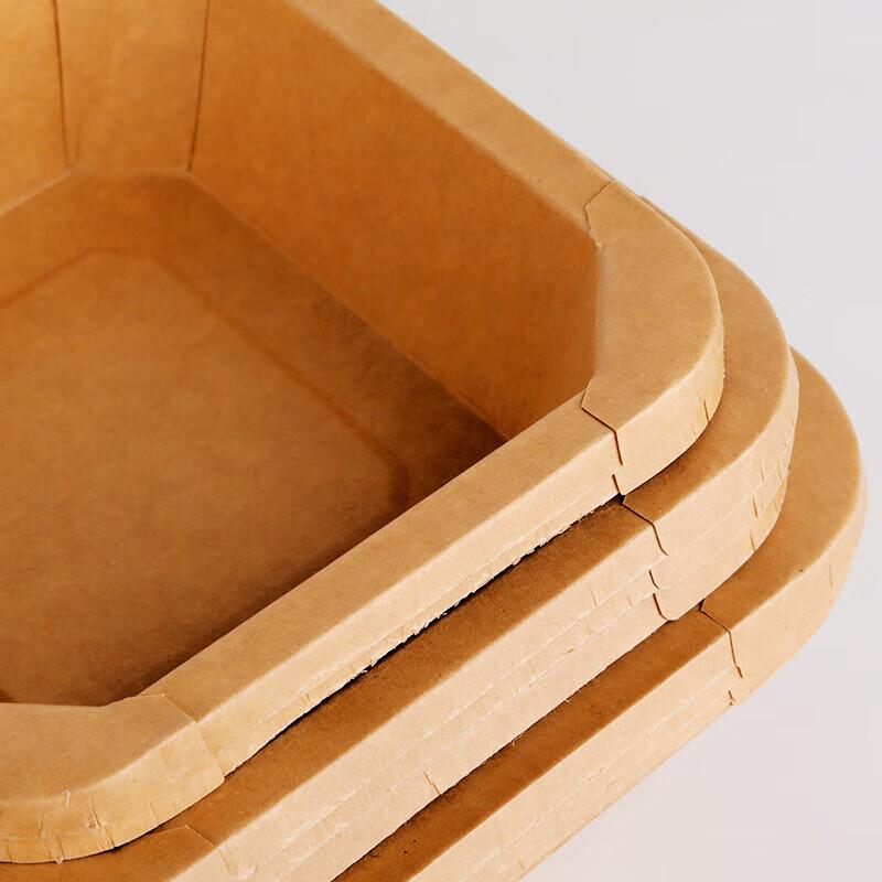 500ml Disposable Octagonal Kraft Paper Food Container with Lid