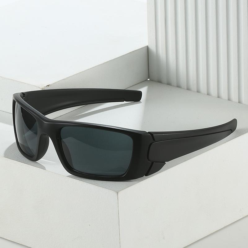 80S Square Cycling Glasses Men'S Sports Sunglasses Brand Design Windshield Sports Ink