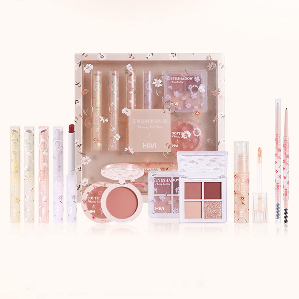 GECOMO Makeup Exquisite and Cute Cosmetics Set with Lipstick and Perfect for Popular Gift for New and Special Occasions Set, 8-Piece Palette,
