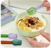 Creative Color Dessert Glass Small Spoon High Temperature Cute Oatmeal Yogurt Round Spoon Coffee Mixing Spoon