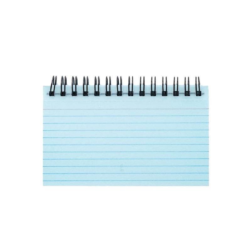 Blok s cívkou v jednoduchém stylu s vodorovnými linkami Studentský kreativní sešit s indexovými kartami Kancelářský poznámkový blok Školní papírnictví