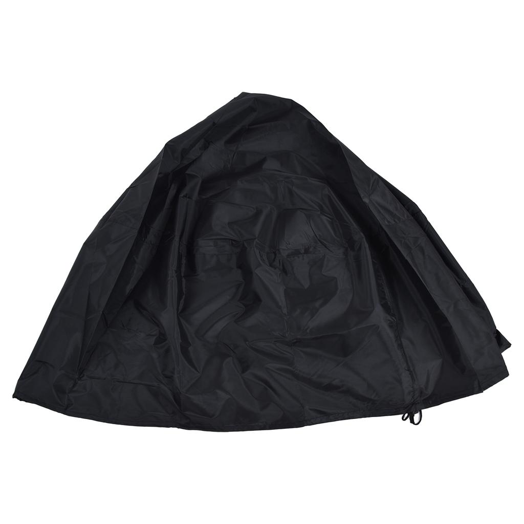 Fire Pit Cover Round Patio Outdoor Fireplace Cover Waterproof Dustproof UV Protection for All Seasons Black