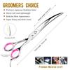 High-End Double-Tailed Bend, Matte 7.0-Inch Bend Scissors, Pet Scissors, Professional Grade, Up And Down Bends, For Pet Masters