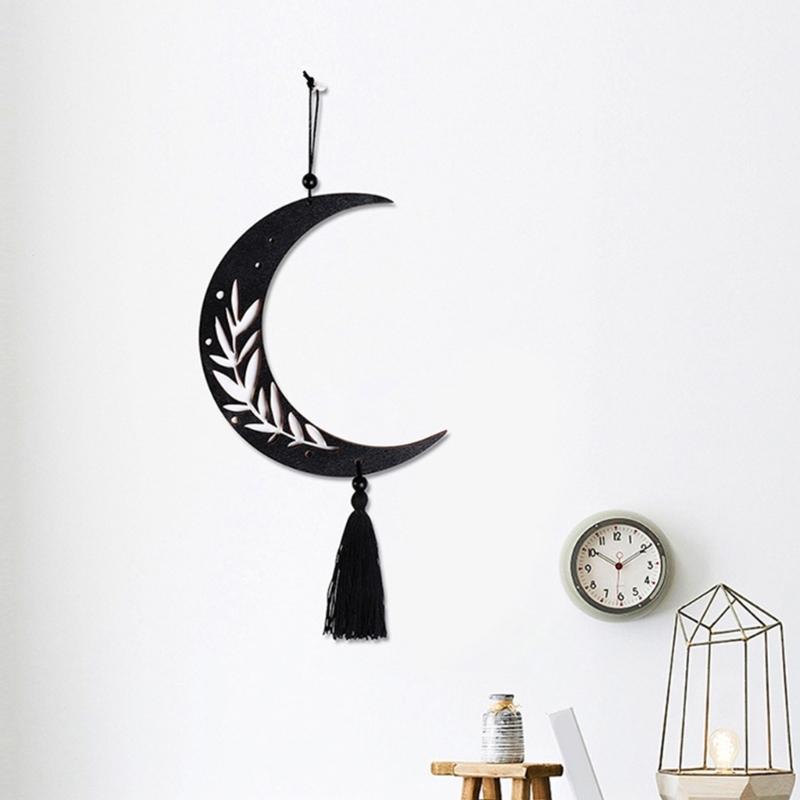 Bohemia  Moon Pendant Handicraft Charm Art Crafts Decor Supplies for Indoor Outdoor Garden Yard Decor Gift