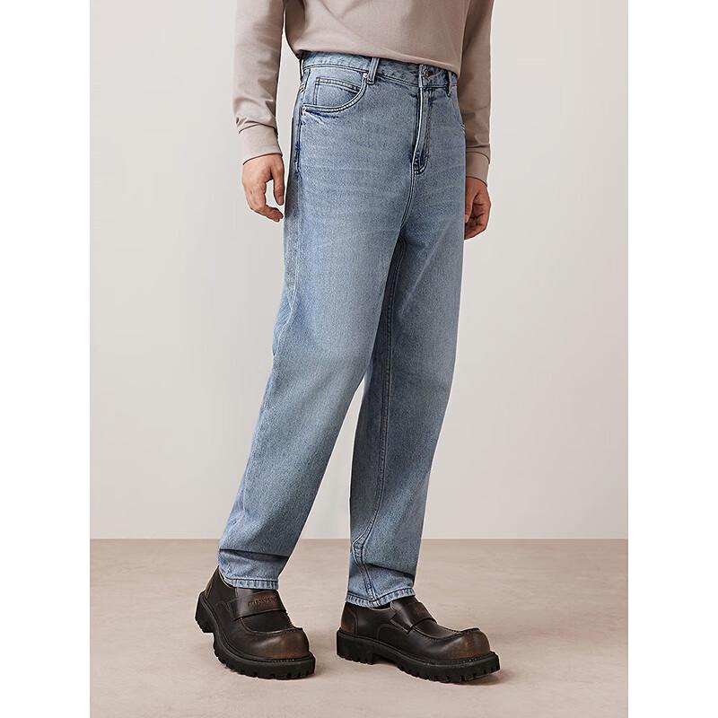 GXG Men's Heavyweight Distressed Loose Tapered Jeans