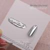 Kaxiewei Nail Art Mirror Powder - Clear, Whitening Silver, Translucent Finish, Salon Exclusive