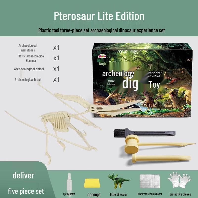 Dinosaur Fossil Excavation Toy - Gem and Skeleton Treasure Hunt for Kids