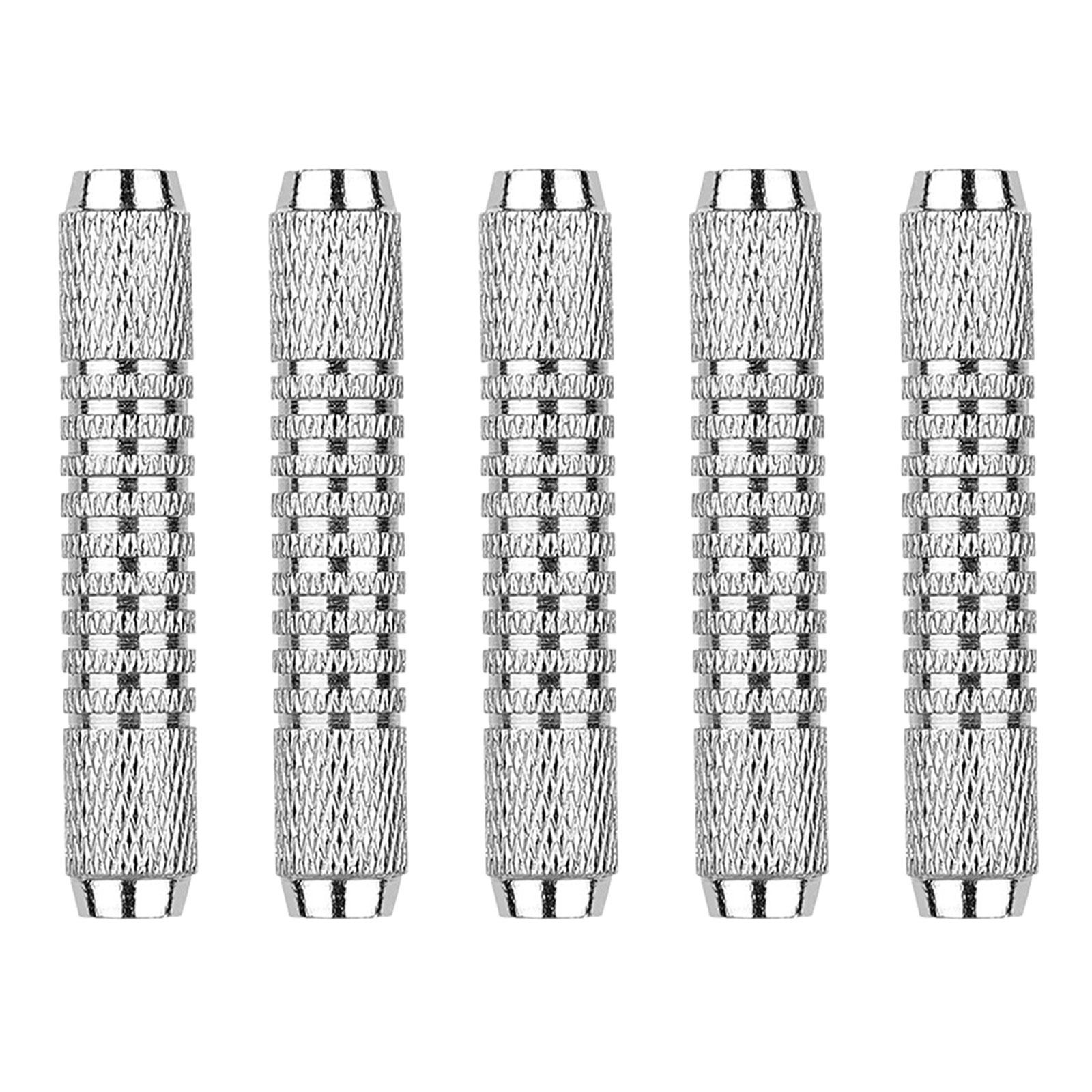 5Pcs/pack Soft/Steel Tip Dart Barrels Dart Accessories Dart Barrels Replacements 14g Metal Dart Barrels Dart Tip Shafts серебряный
