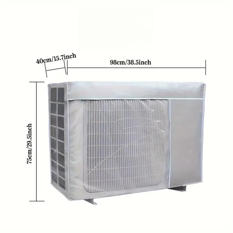 600D Waterproof AC Outdoor Unit Cover Sunproof Dustproof Windproof Snow Resistant Mini Split Protective Cover for Running Use