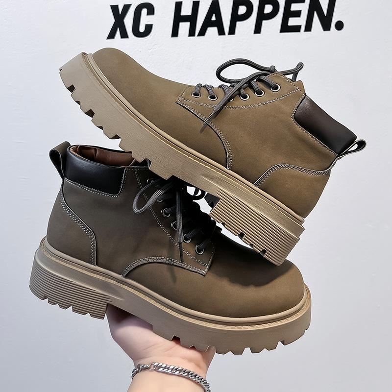 Kick not rotten rhubarb boots men's winter velvet British style tooling boots outdoor mountaineering boots 66591-A