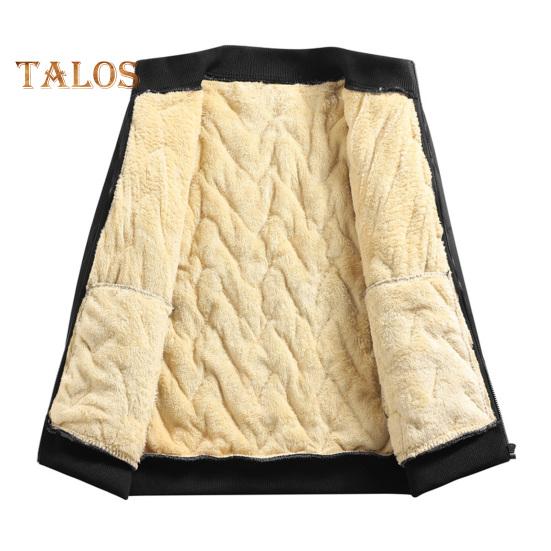 Męski zimowy płaszcz bawełniany z kieszeniami, kołnierzem stójką, długim rękawem, pogrubioną aksamitną podszewką, kurtka wiatroszczelna