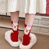 1Pair 2026 Horse Year Socks For Men Women Versatile Autumn Winter Warm Socks Cute Cartoon Pony Red Socks  Year Gifts