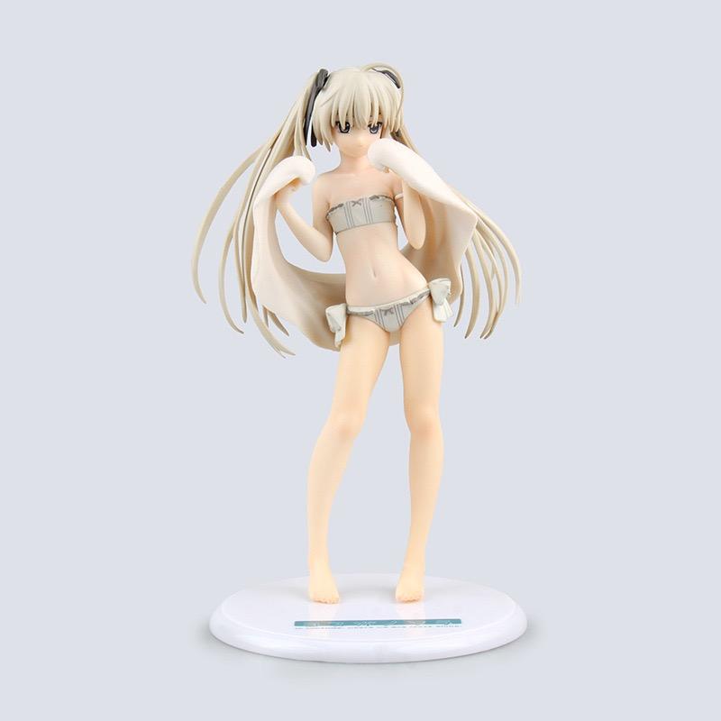Anime  Pvc Action Figure Cute White Hair Girl Bikini Doll Collectible Model 19cm Toy Computer Ornament Box Packaging