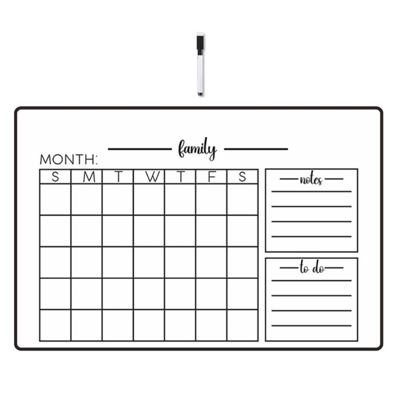 Magnetic Fridge Calendar Weekly Monthly Planner With Marker For Kitchen Refrigerator Office Organization Daily Planning
