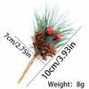 Artificial Pine Needle Greenery & Red Berry Bouquet for Holiday DIY & Gift Packaging