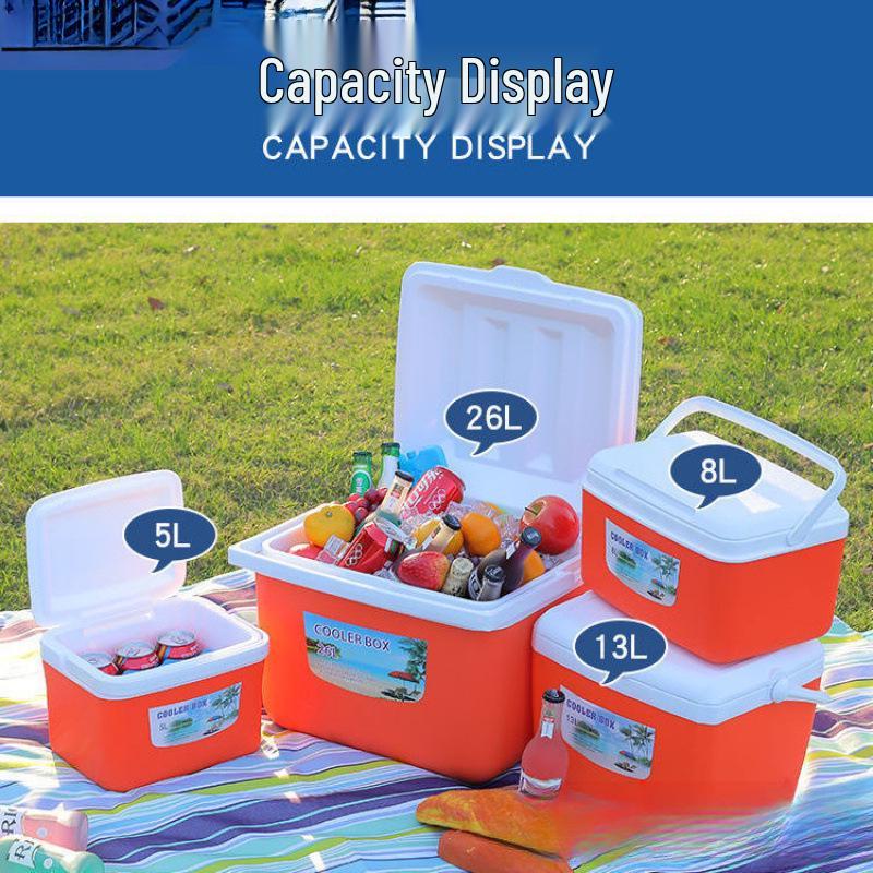 Portable Insulated Cooler - Versatile for Car, Street Stall, Home, or Outdoor Picnic, Available In Small and Large Sizes