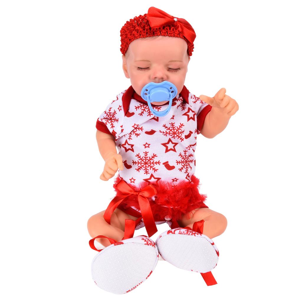 Lalka Niemowlę Reborn 18 cali Lalka Noworodek z Ubraniami Butelka do Karmienia Kolekcja Prezentów dla