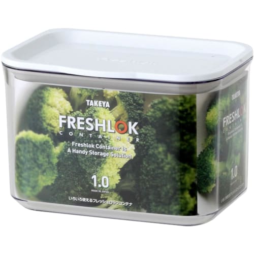Takeya Chemical Industries TAKEYA FreshLok Container M 1000ml FRESH LOK White Stackable
