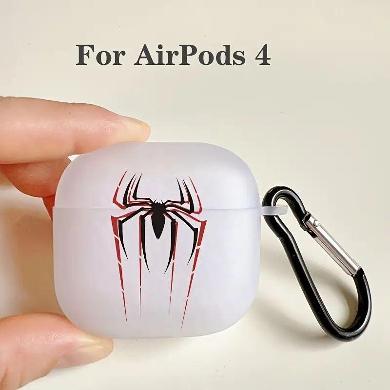 Coque pour AirPod Araignée Rouge Homme Noir et Blanc Housse pour Écouteurs pour AirPods1 2 3 4 Pro 3ème Génération 2ème Génération Coque Cadeau pour Amis