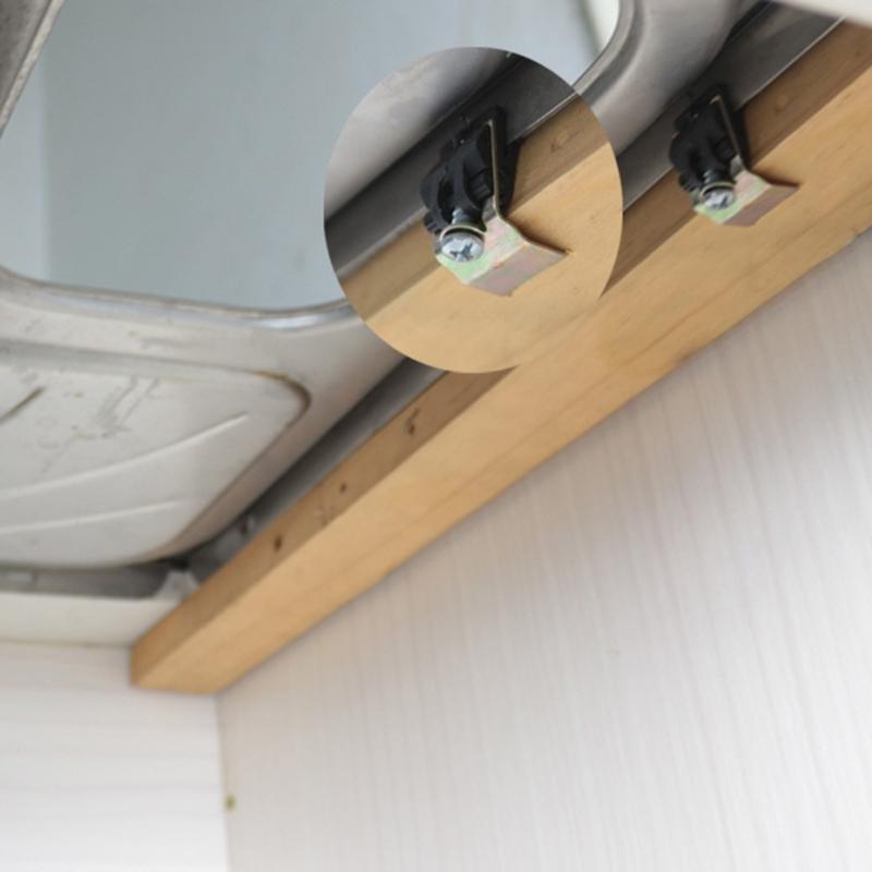 Set mit 10 Spülbecken-Montagebeschlägen Praktische Spülbecken-Montagelösung Spülbecken-Montageset für Küchen- und Badezimmerinstallation