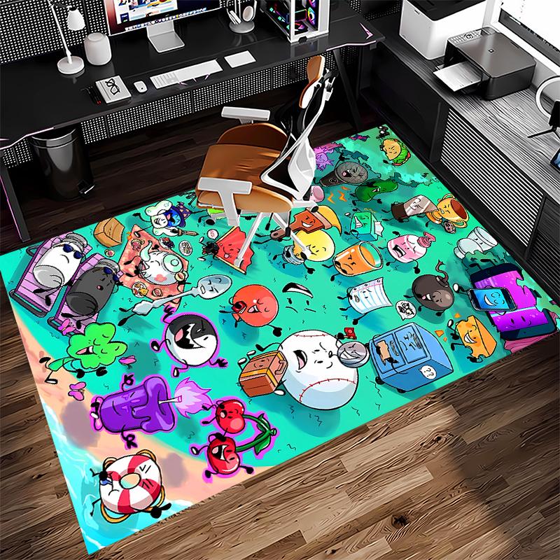 1pc Inanimate Insanity Print Area Rug - Soft, Washable Non-Slip Indoor Mat for Office Chairs, Living Room, Home Office Decorative Rug