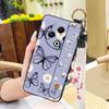 Back Cover Wristband Phone Case For Tecno Spark30 4G/KL6 Fashion Design Kickstand Silicone Anti-knock Protective Flower