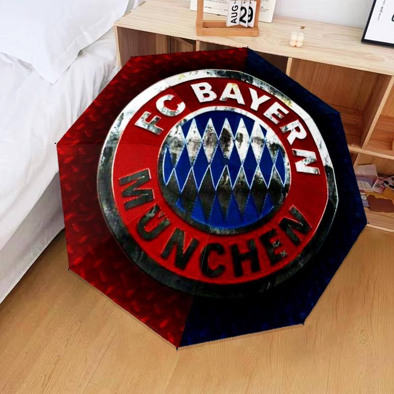 1PC Munich FC Crest Printed Umbrella Folding umbrella, automatic umbrella 8-Frame for Travel, camping Fan gifts Christmas Gifts