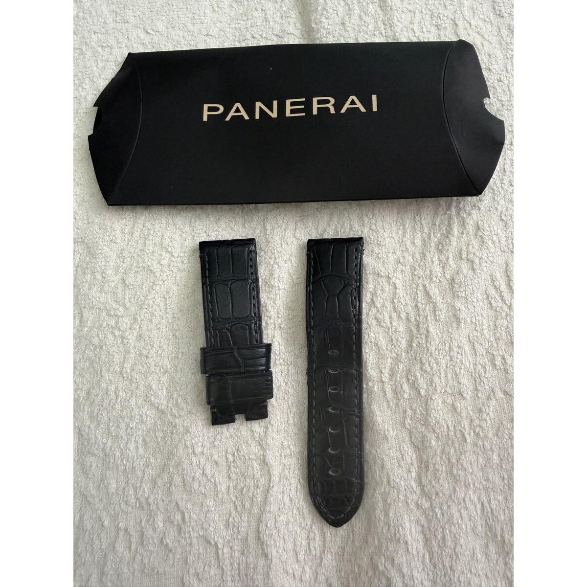 Used PANERAI Genuine Alligator Belt Black 24mm