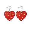 American Flag Wooden Earrings: Heart, Flower, Eagle Claw & Pet Paw Styles for Independence Day Celebrations