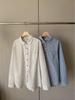 Korean Style Vertical Stripe Cotton Shirt - Retro, Casual, Slimming, Long-Sleeved, Age-Reducing