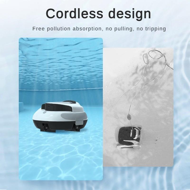 Wireless Fully Automatic Swimming Pool Suction Machine Fast Charging and Long Endurance Swimming Pool Robot 324*321*171mm