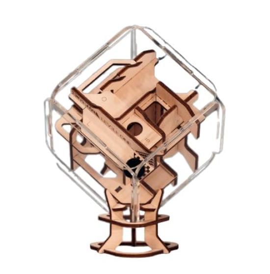 

Intrism Level One - Brain-Teasing Puzzle for Ages 8+ - Made in the USA DIY Craft Kit & Gravity Maze Game - 47 Pieces